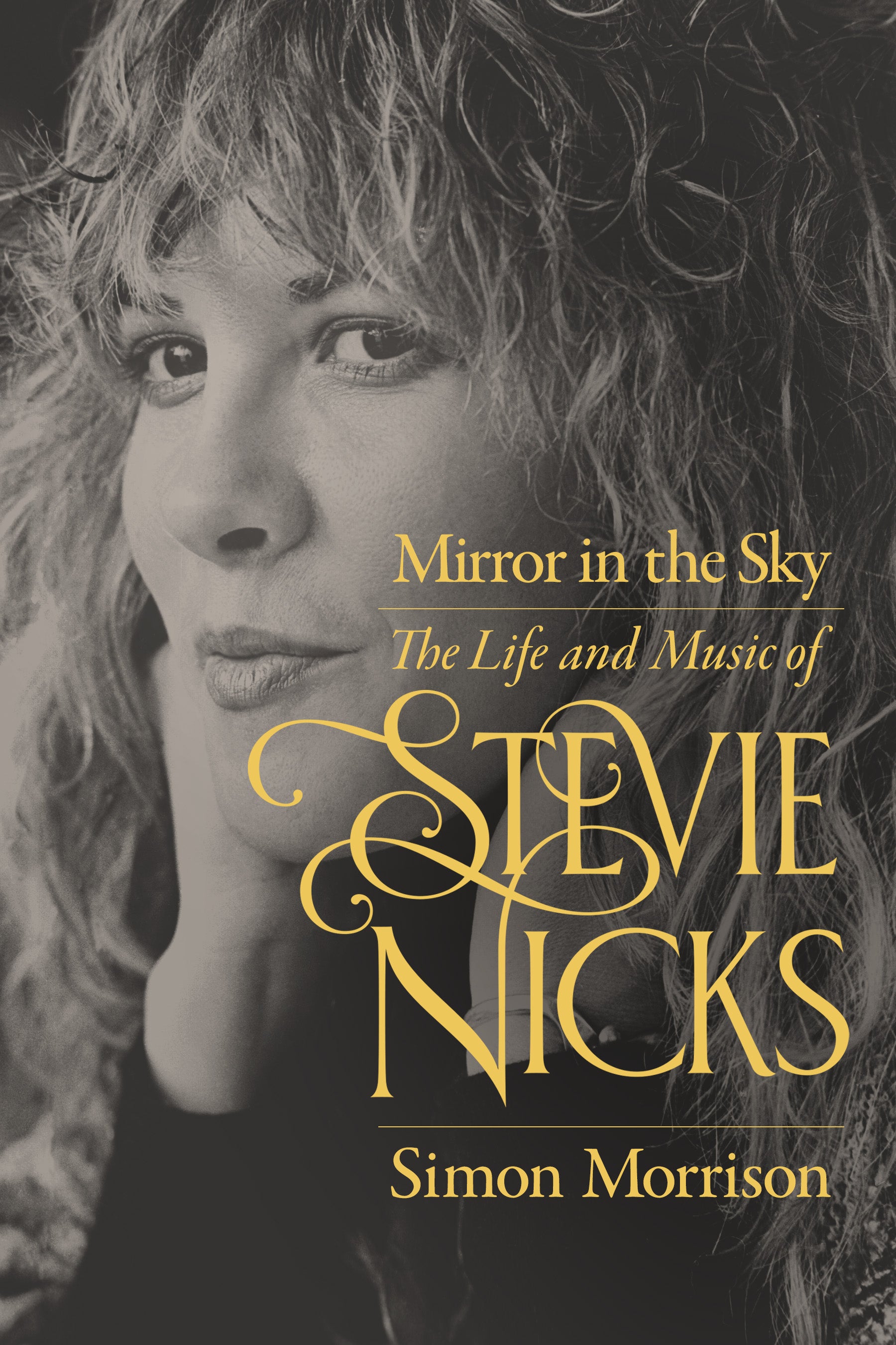 Mirror in the Sky cover: a close-up of Stevie Nicks resting her hands on her cheeks looking off past the camera with a slight smile.